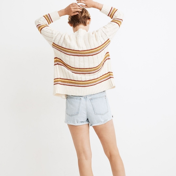 Madewell Sweaters - Madewell Striped Diaz Open Cardigan